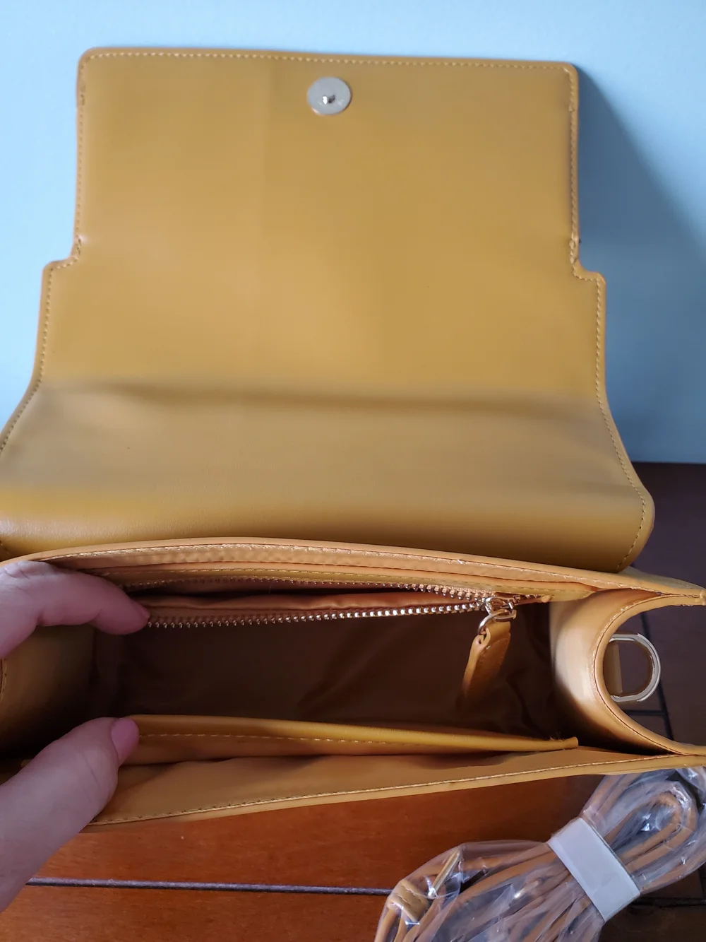 Structured Yellow Satchel with Braided Top Handle and Bow Accent